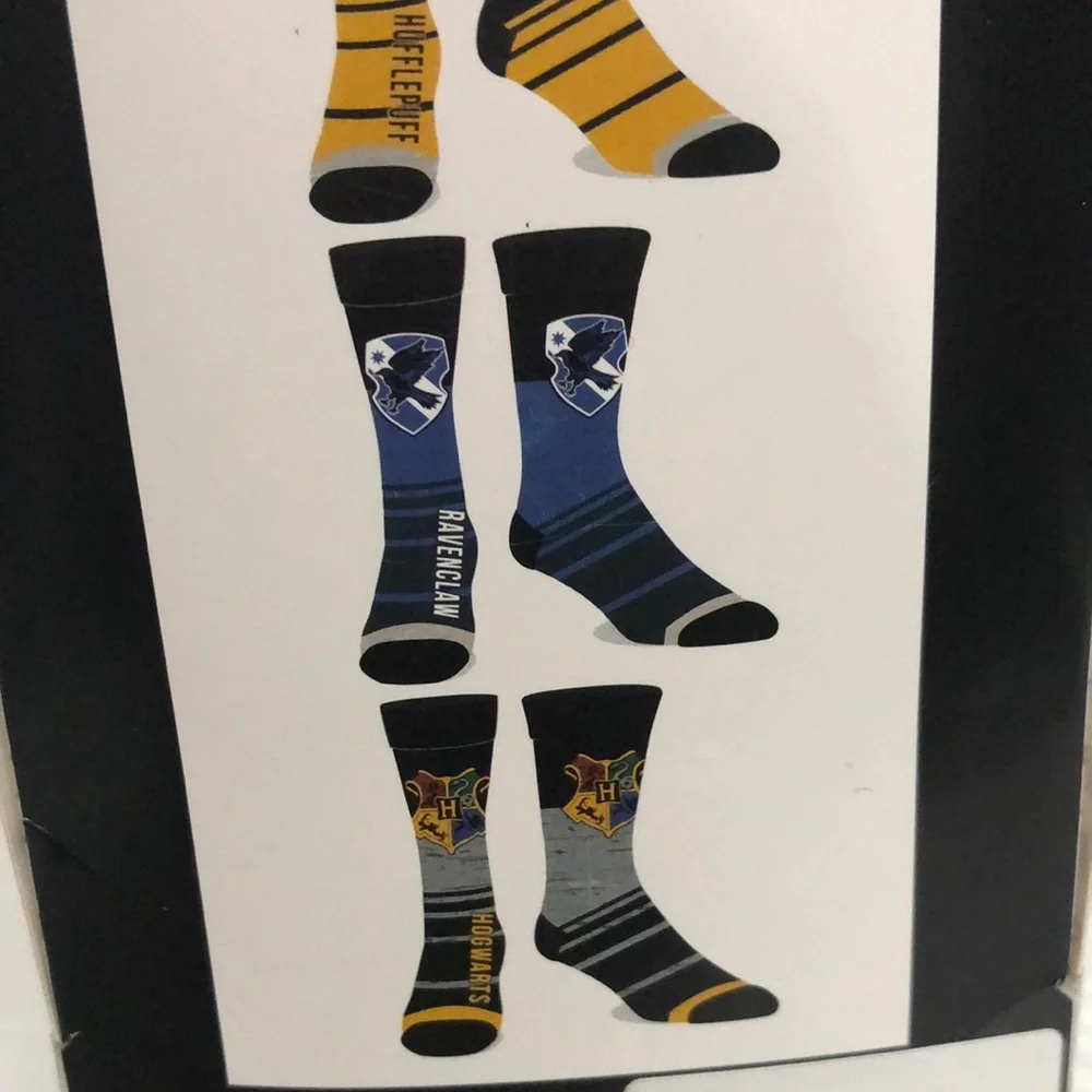 Harry Potter Crest Crew Socks - Multi House Colors